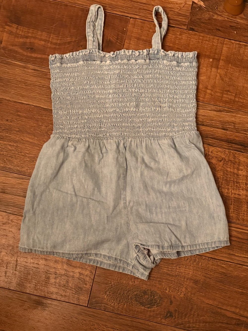 GAP Light Blue Denim Smocked Romper
